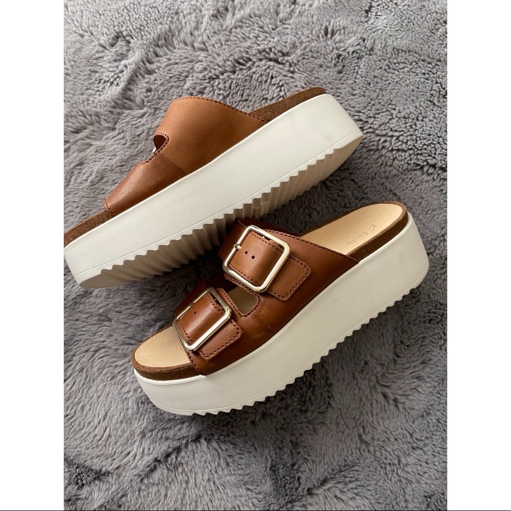 Clarks botanic slide platform sandal 7.5